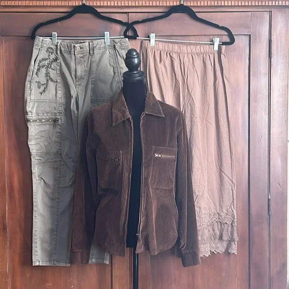 Y2K Brown Corduroy Jacket Shacket XS - Picture 7 of 7